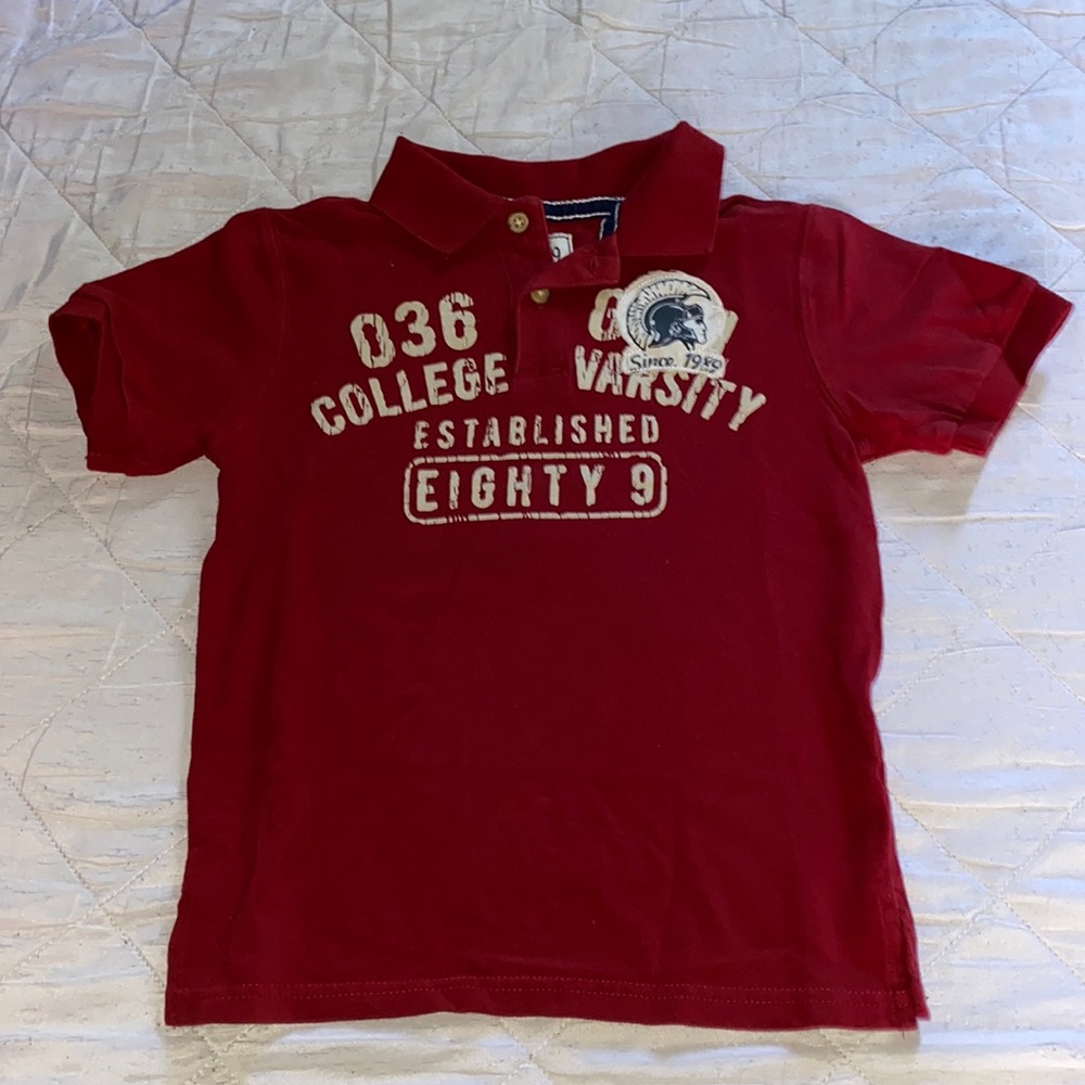 Children’s Place Boy Red Polo Short Sleeve Shirt